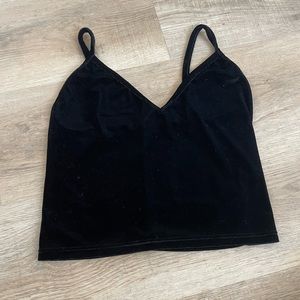 john galt velvet crop top